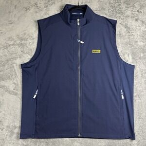 B DRADDY Sport Everyday Vest Men's Size 3XL Blue Full‎ Zip Golf Performance New